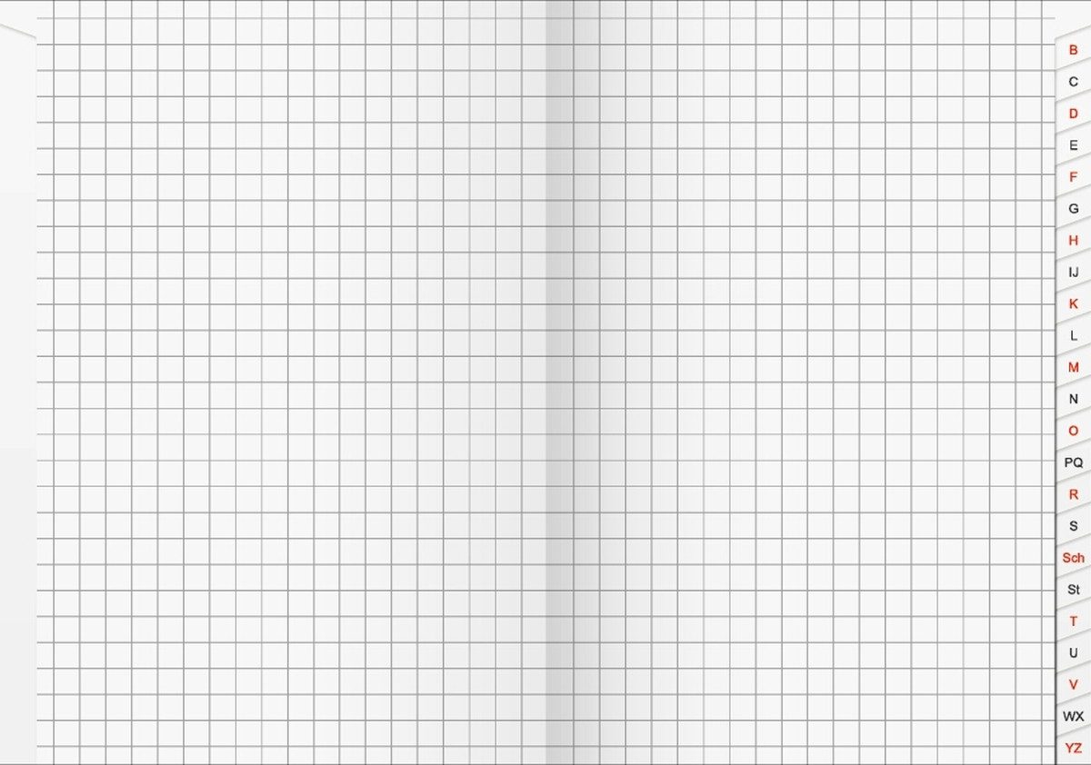Thumbnail - König & Ebhardt Notizbuch Registerbuch A6 kariert 96 Blatt