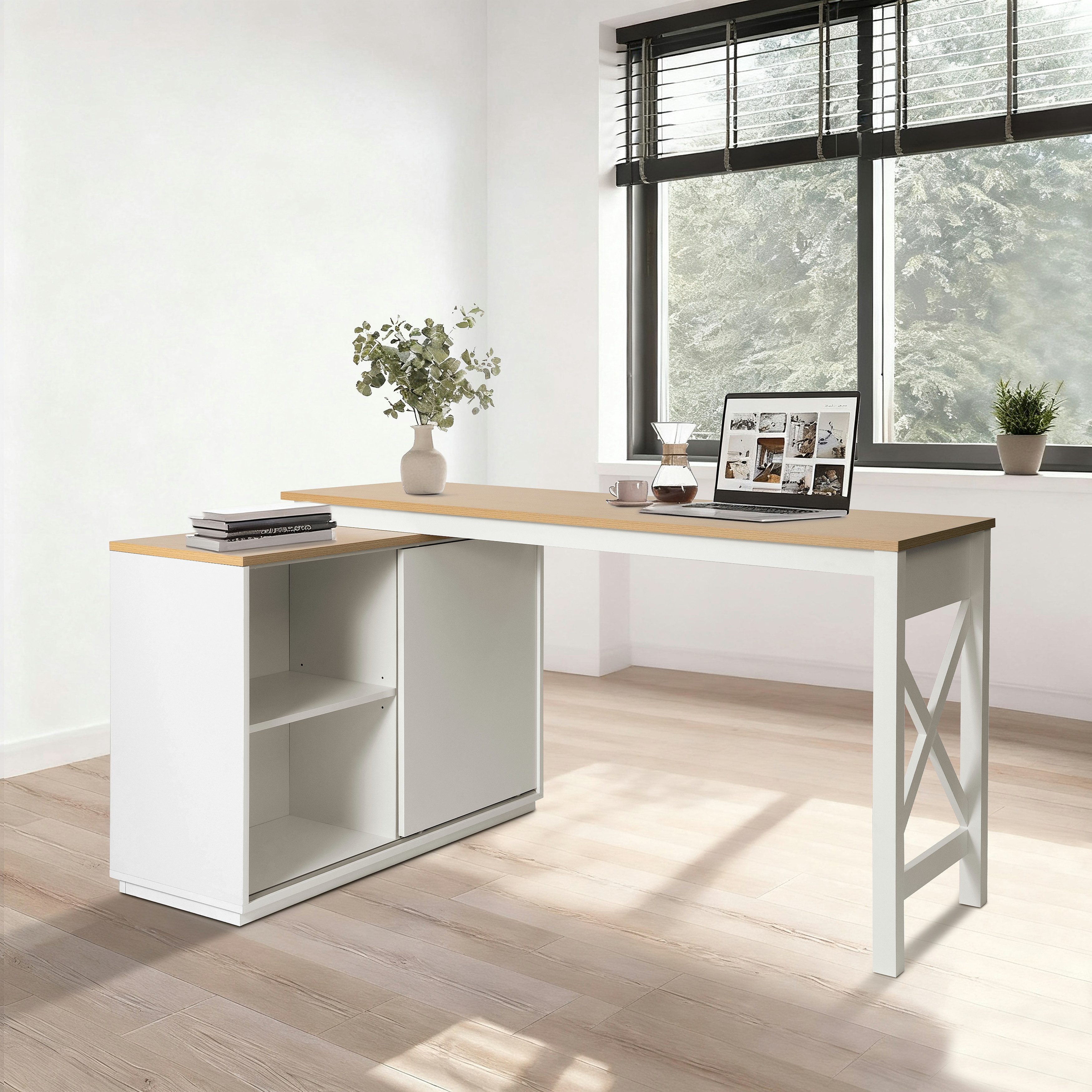 OTTO home Eckschreibtisch SILBA, viel Stauraum, günstig online kaufen