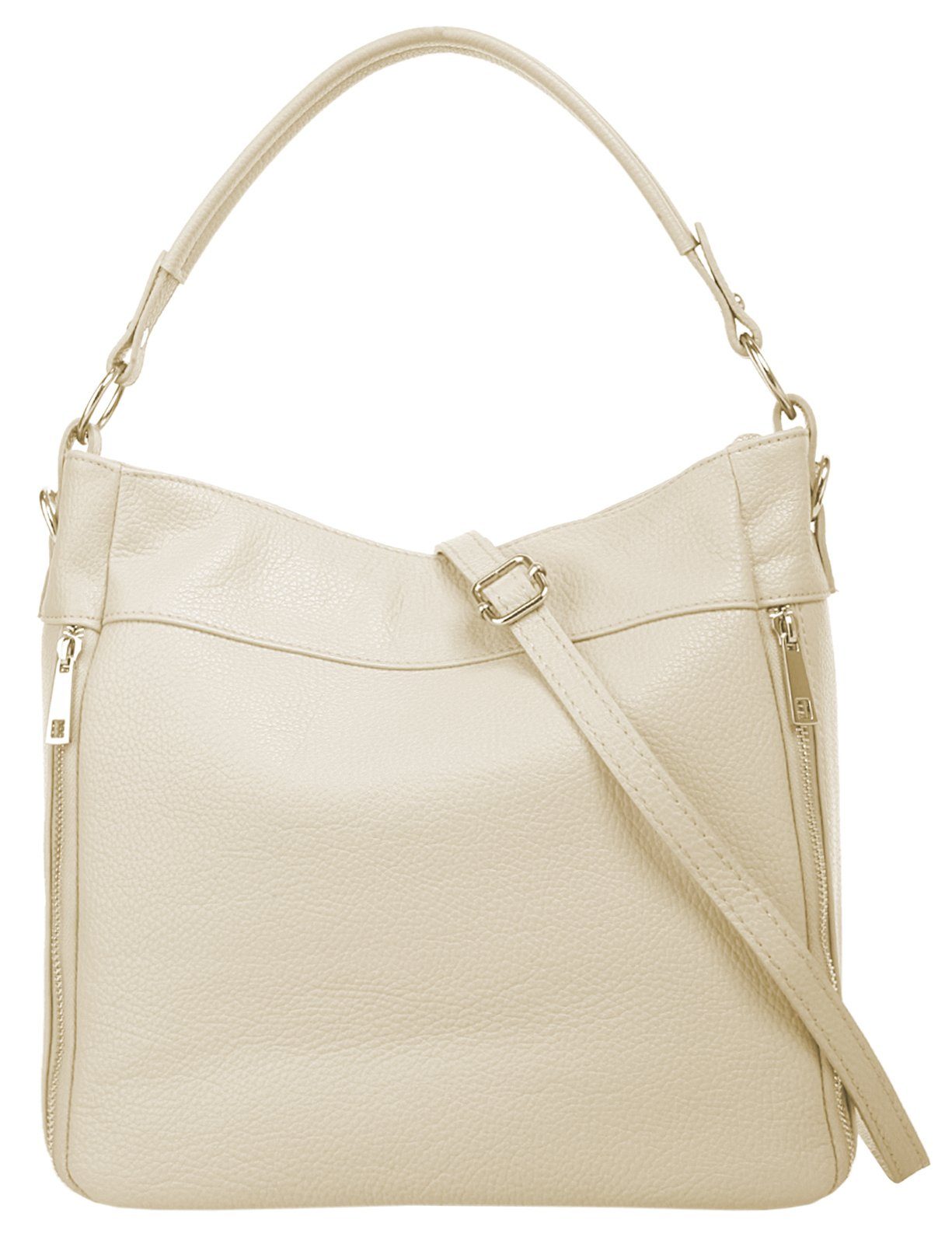 Cluty Henkeltasche, echt Leder, Made in Italy