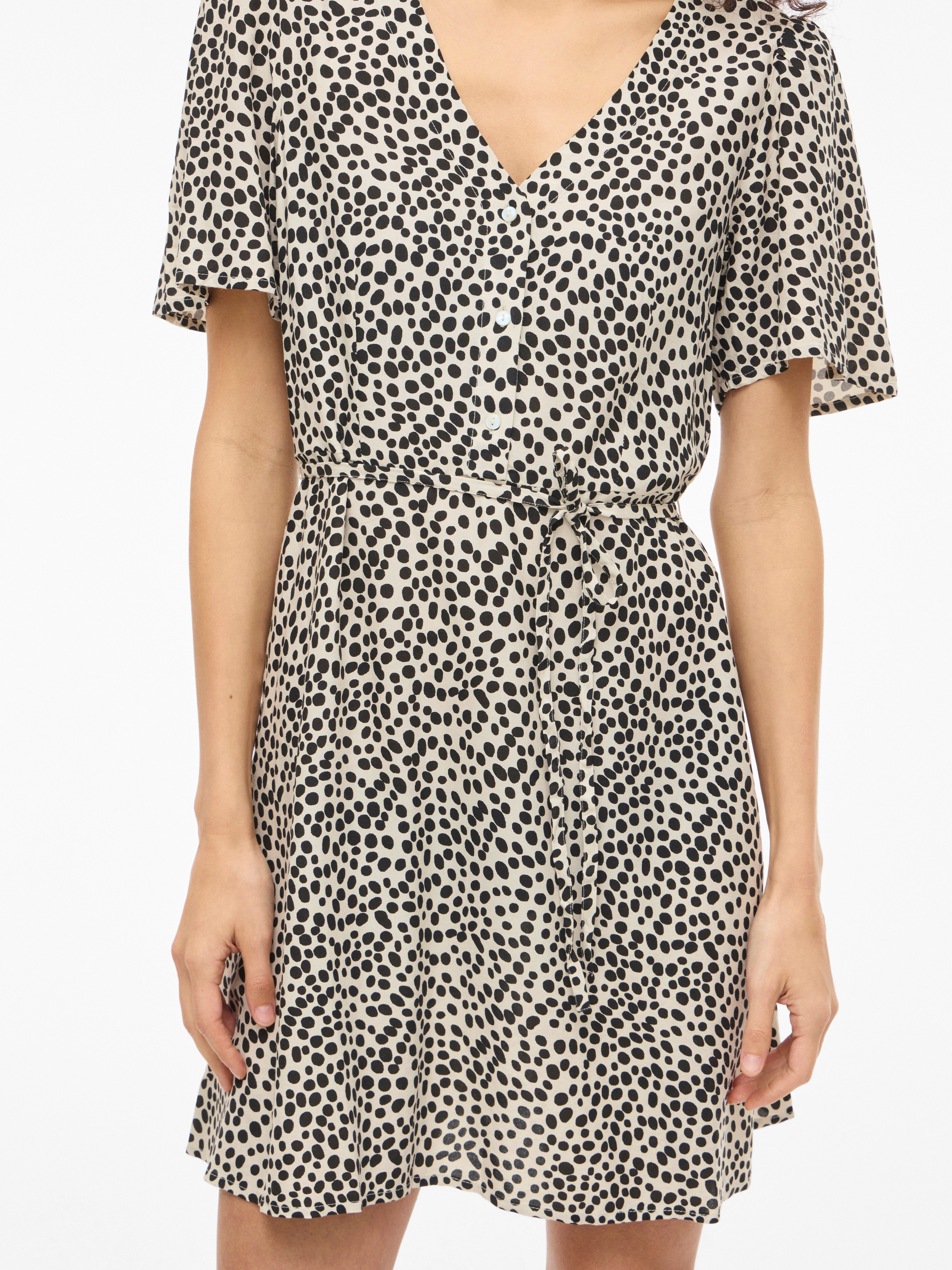 Vila Minikleid VIGRACE V-NECK S/S SHORT DRESS - NOOS Sommerkleid