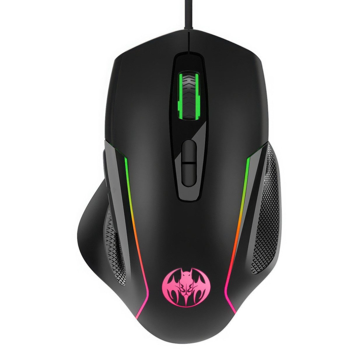 Novzep RGB Gaming Maus GM30 – 7 Tasten, 6400 DPI PC Maus mit Kabel Maus (7-Tasten Ergonomisch mit Kabel, für Büro, Alltag & Gaming)