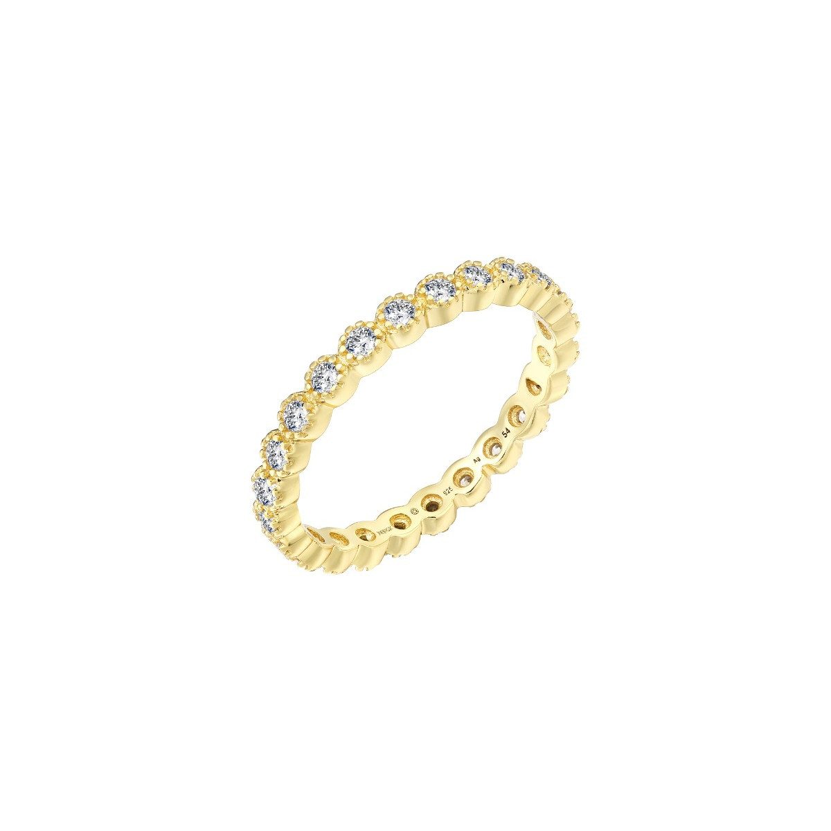 XENOX Silberring Xenox Ring Pure Essentials Zirkonia Silber Vergoldet XS10611G Gr. 56