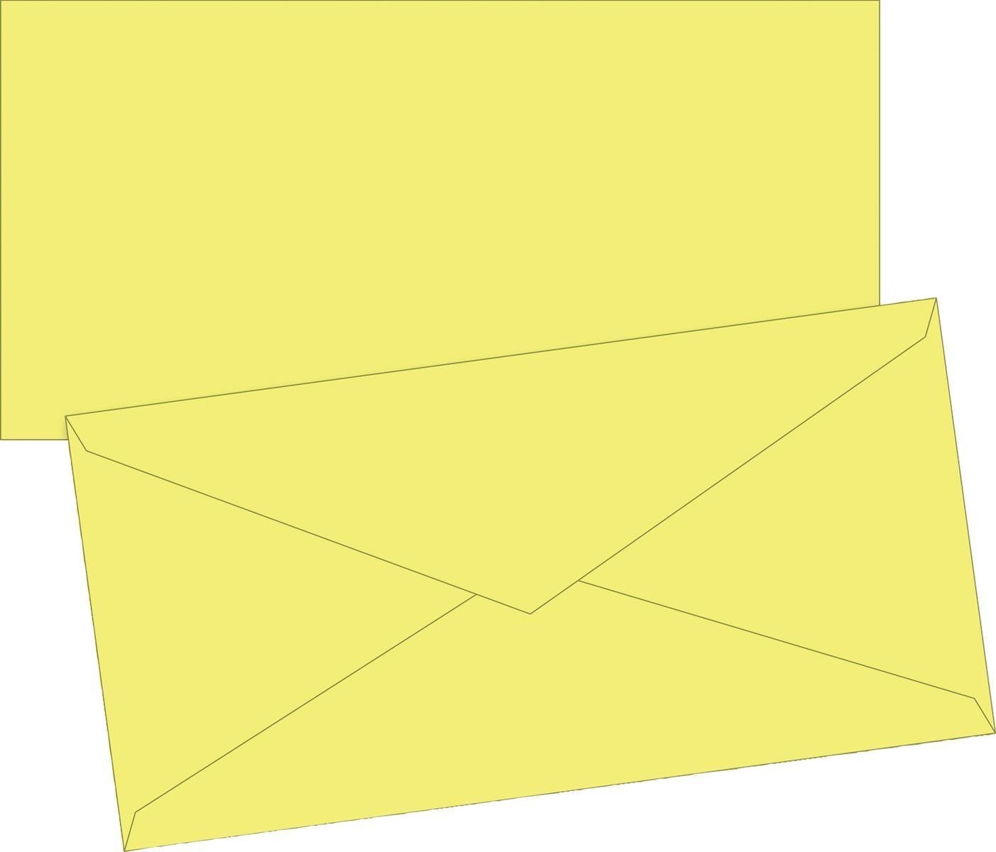 BRUNNEN Druckerpapier BRUNNEN 105125110 Briefumschlag Universalpapier DIN lang gelb