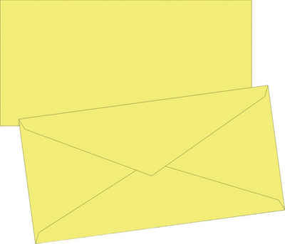 BRUNNEN Druckerpapier BRUNNEN 105125110 Briefumschlag Universalpapier DIN lang gelb