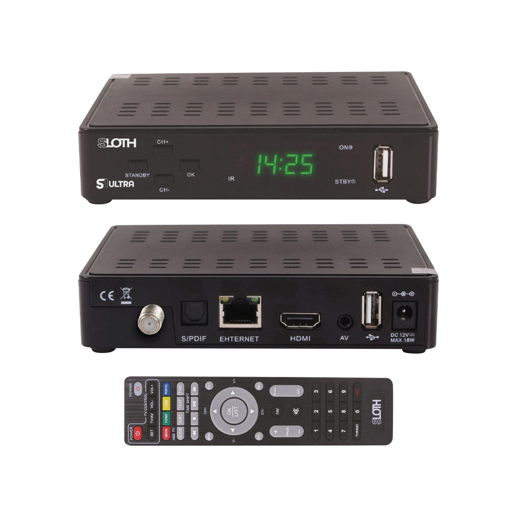 RED OPTICUM SAT-Receiver Sloth S1 Ultra Kombigerät