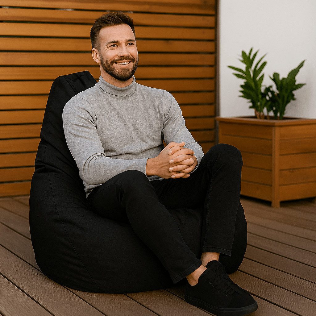 AD.CON Sitzsack Gamer Sitzsack mit Füllung Puff Relax-Sessel Bodenkissen Bean Bag (Sitzsack mit Füllung), Hergestellt in Polen