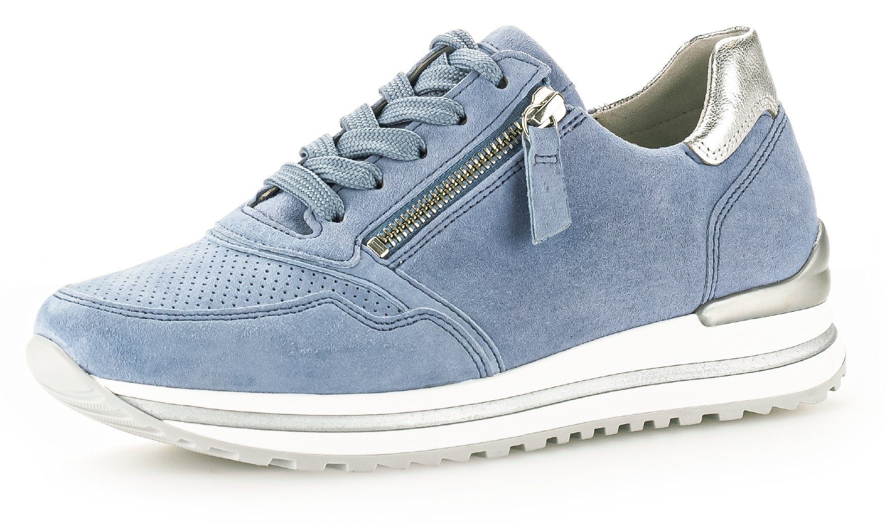 Gabor TURIN Keilsneaker mit Lochmuster, Weite H blau