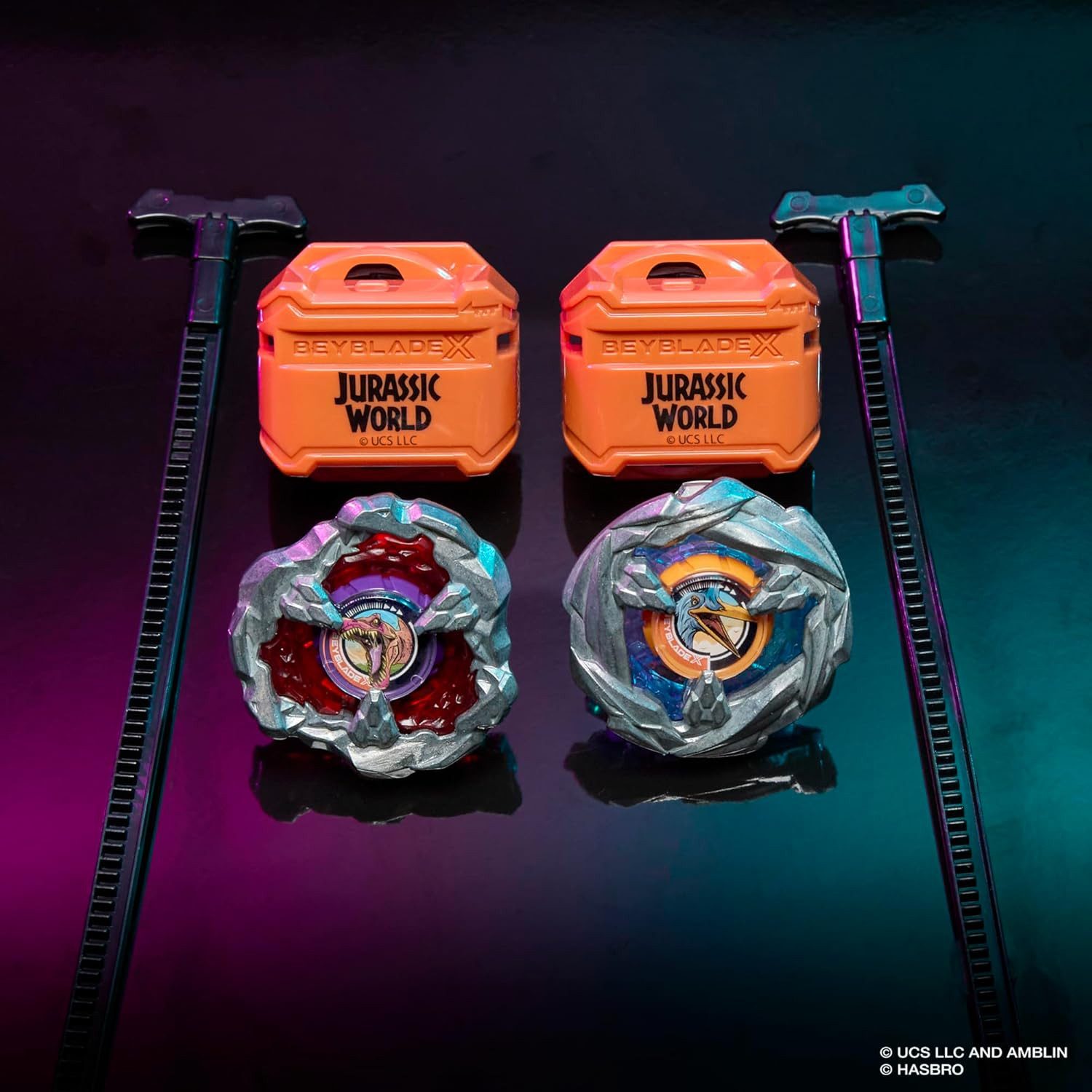 Hasbro Speed-Kreisel Hasbro Beyblade X Jurassic World Collab Spinosaurus vs. Quetzalcoatlus