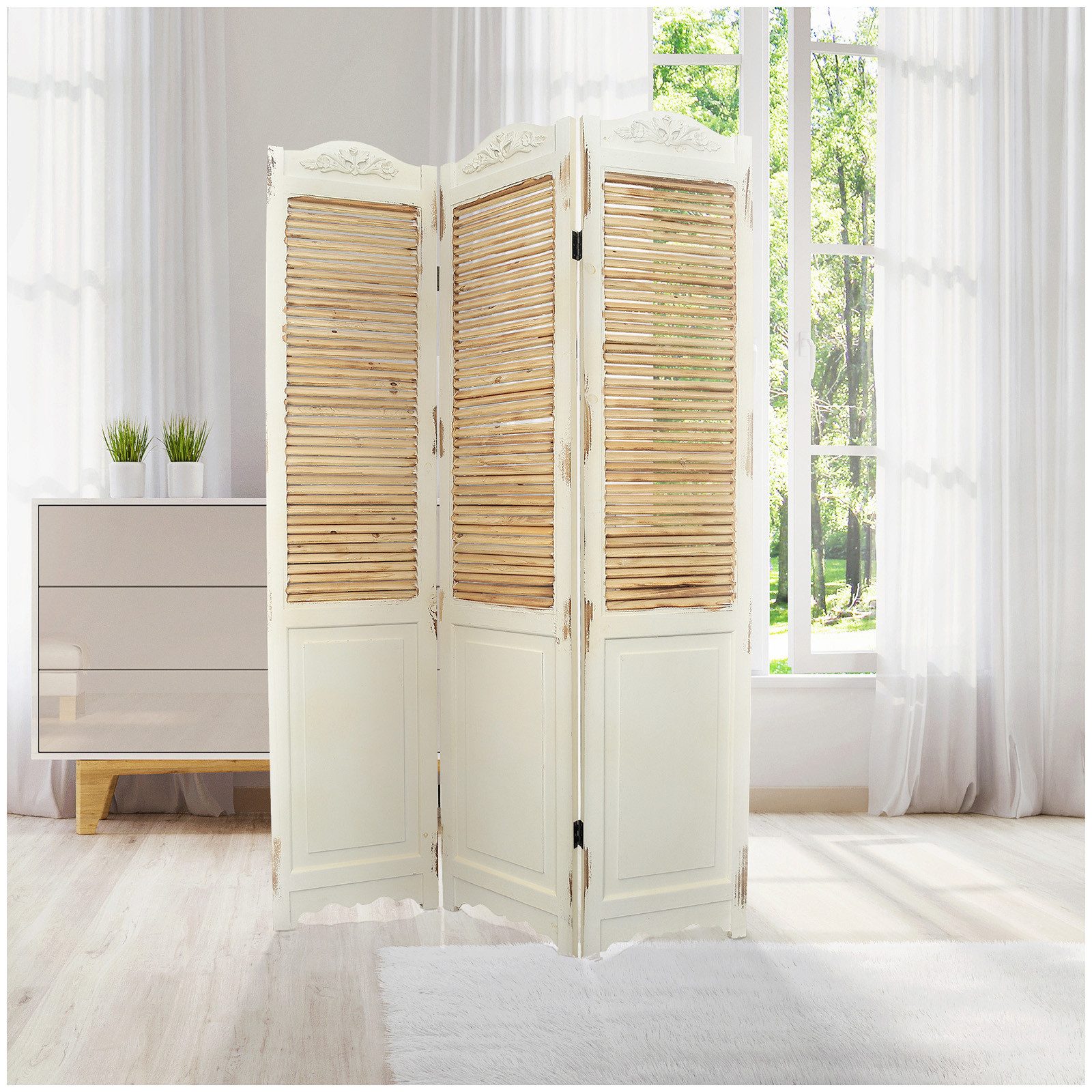 HTI-Living Paravent Paravent 3-teilig im Shabby günstig online kaufen