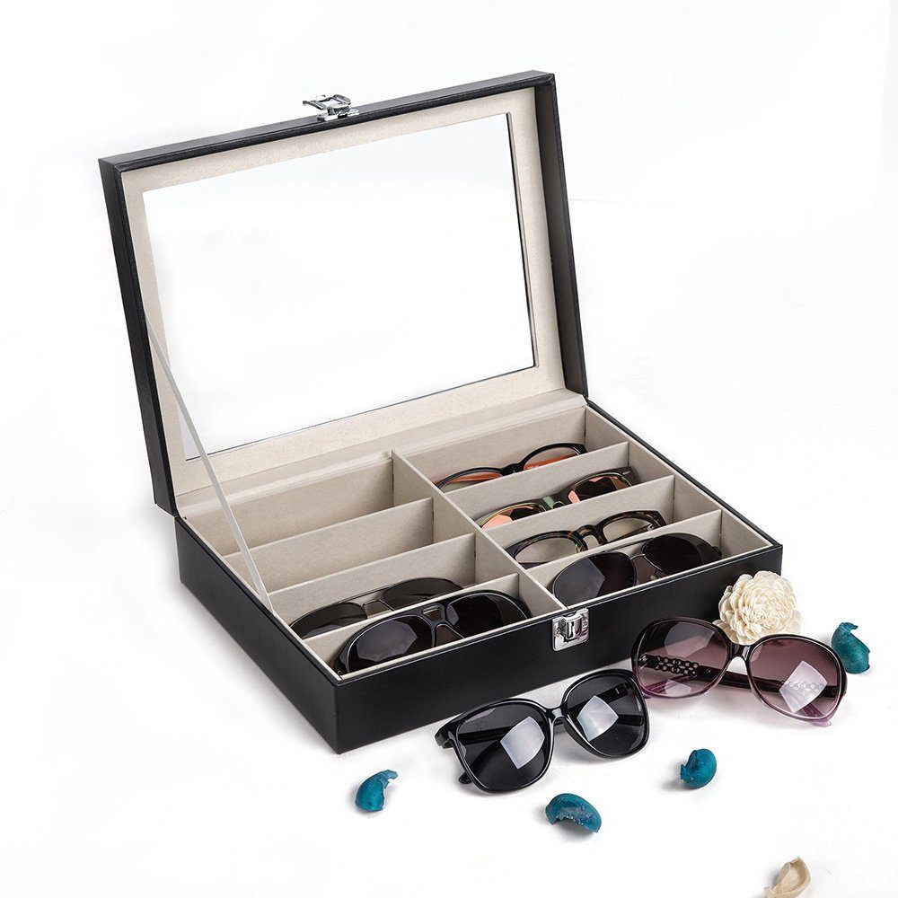 GelldG Aufbewahrungsbox Brillenbox Brillenaufbewahrung Brillen  Aufbewahrungsbox