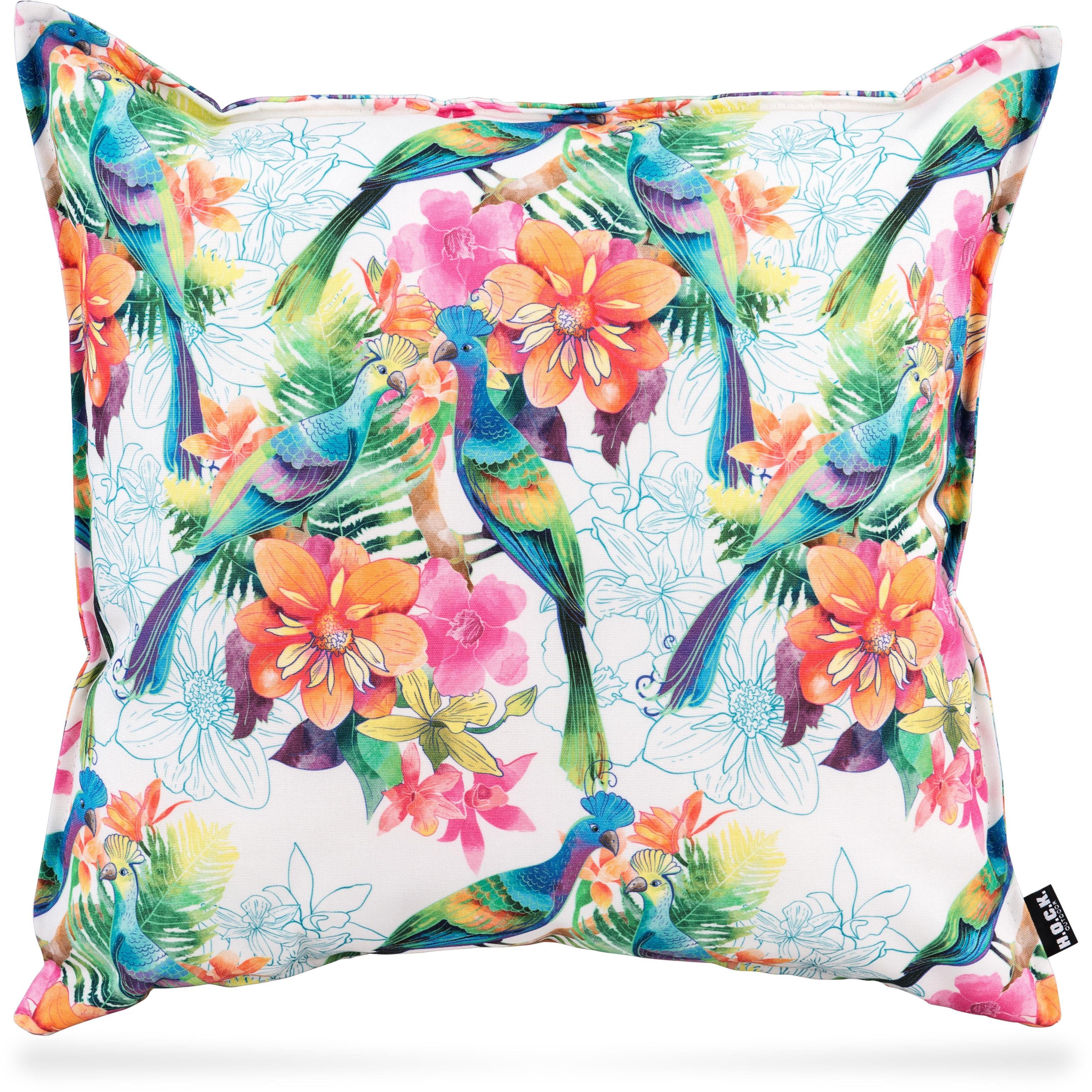 H.O.C.K. Dekokissen Paradise 1, mit Vögeln und Blumen, Kissenhülle mit Füllung, 1 Stück. € 31,49