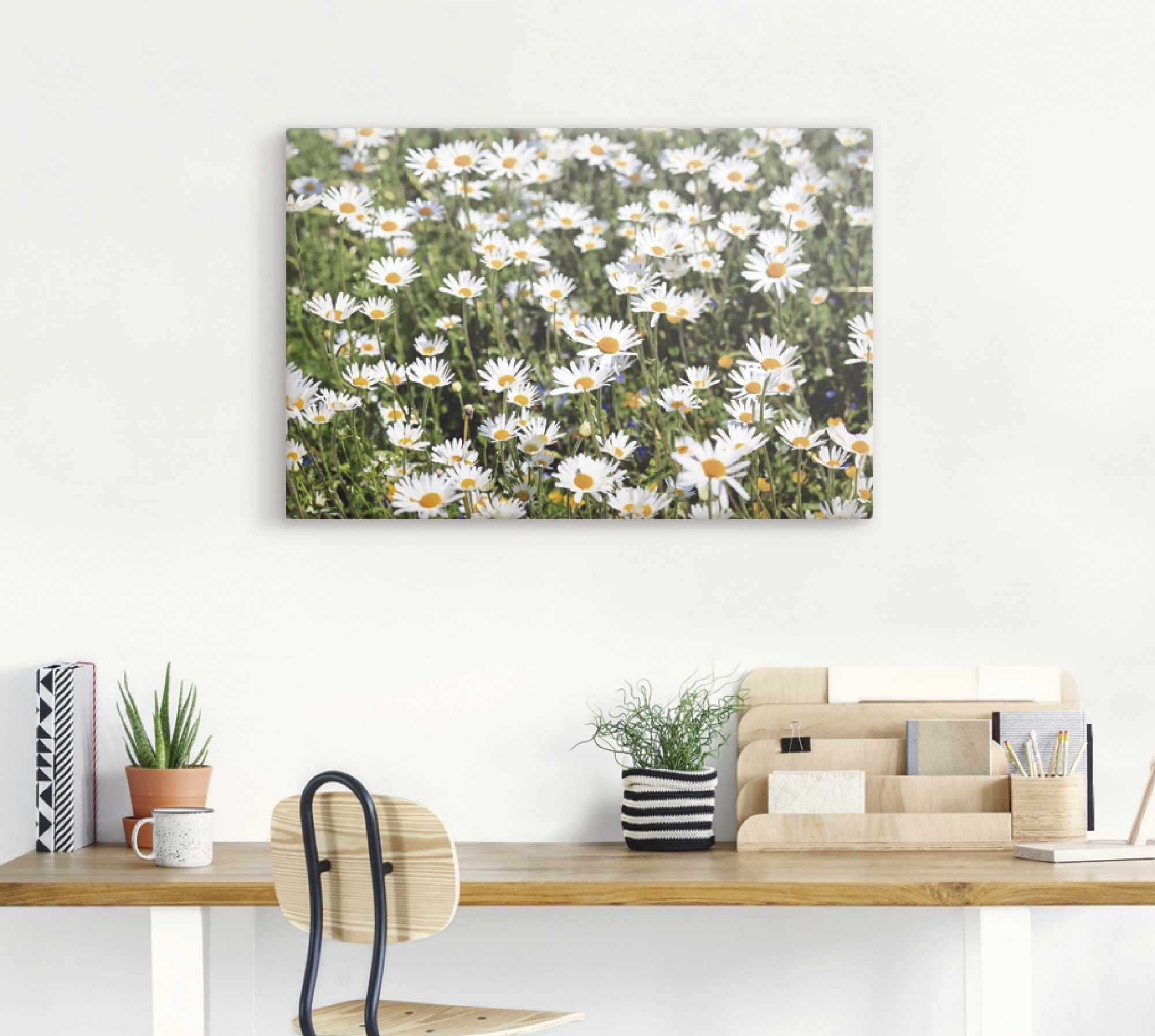 als oder Leinwandbild, in Wandbild Blumen Alubild, St), Poster Gänseblümchen, versch. Wandaufkleber Größen Artland (1