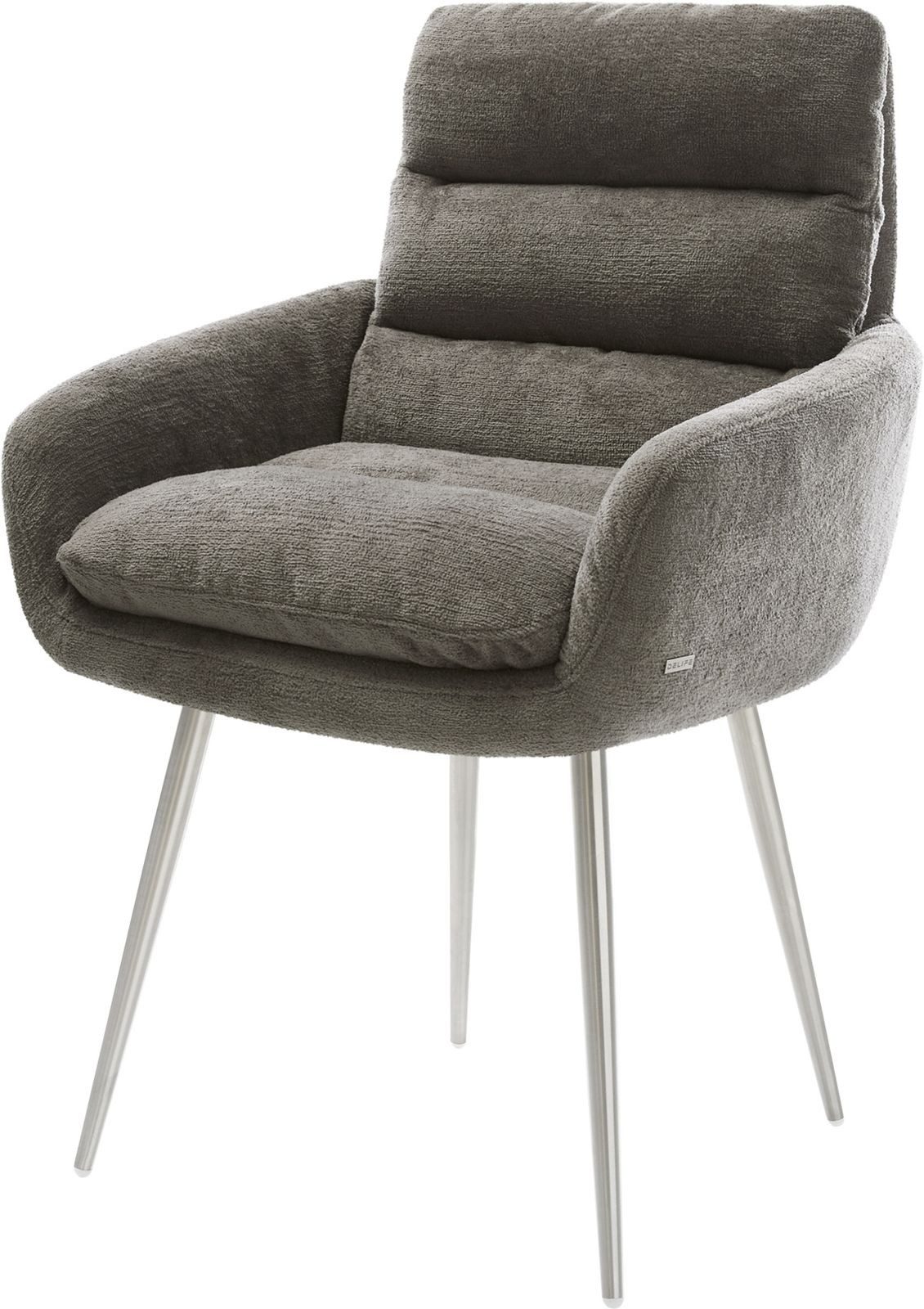 DELIFE Polsterstuhl Abelia-Flex, mit Armlehnen 4-Fuß günstig online kaufen