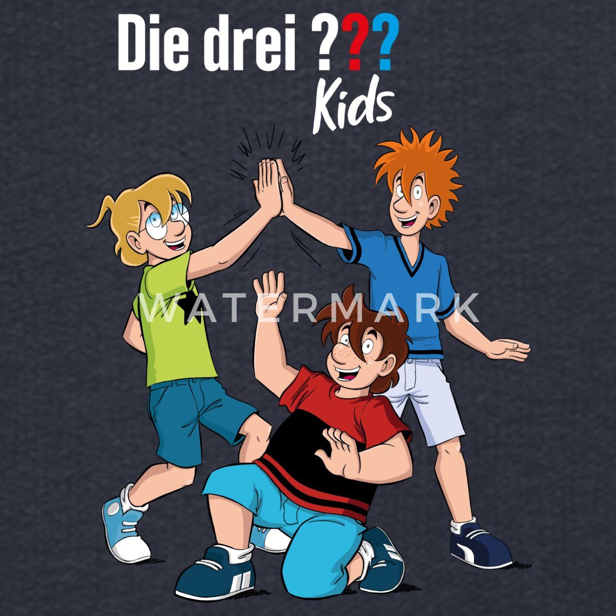 Spreadshirt Hoodie Die Drei Fragezeichen Kids Detektive Spürnasen Team Kinder Premium Hoo (1-tlg)