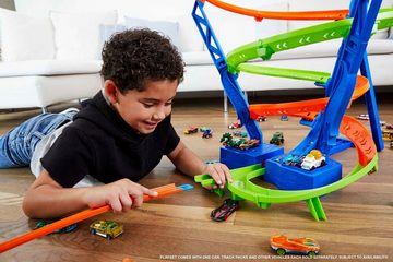 Hot Wheels Autorennbahn Crash Spirale Trackset, inklusive 1 Spielzeugauto