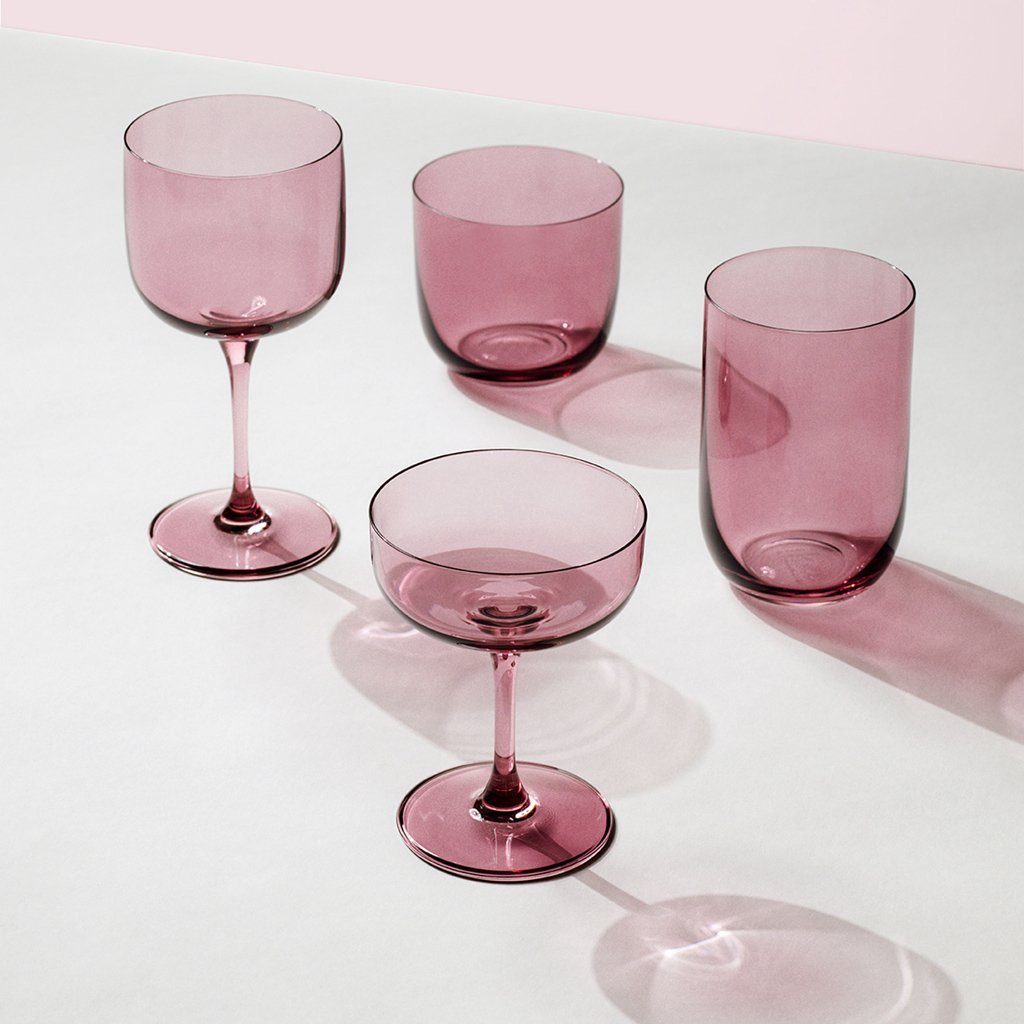 like. by Villeroy & Boch Longdrinkglas Like Grape Longdrinkbecher, 385 ml, 2 Stück, 2-tlg., Glas, Kristallglas, 2 Stck, spülmaschinenfest