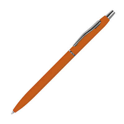Livepac Office Kugelschreiber 10 Kugelschreiber / aus Metall / gummiert / Farbe: orange