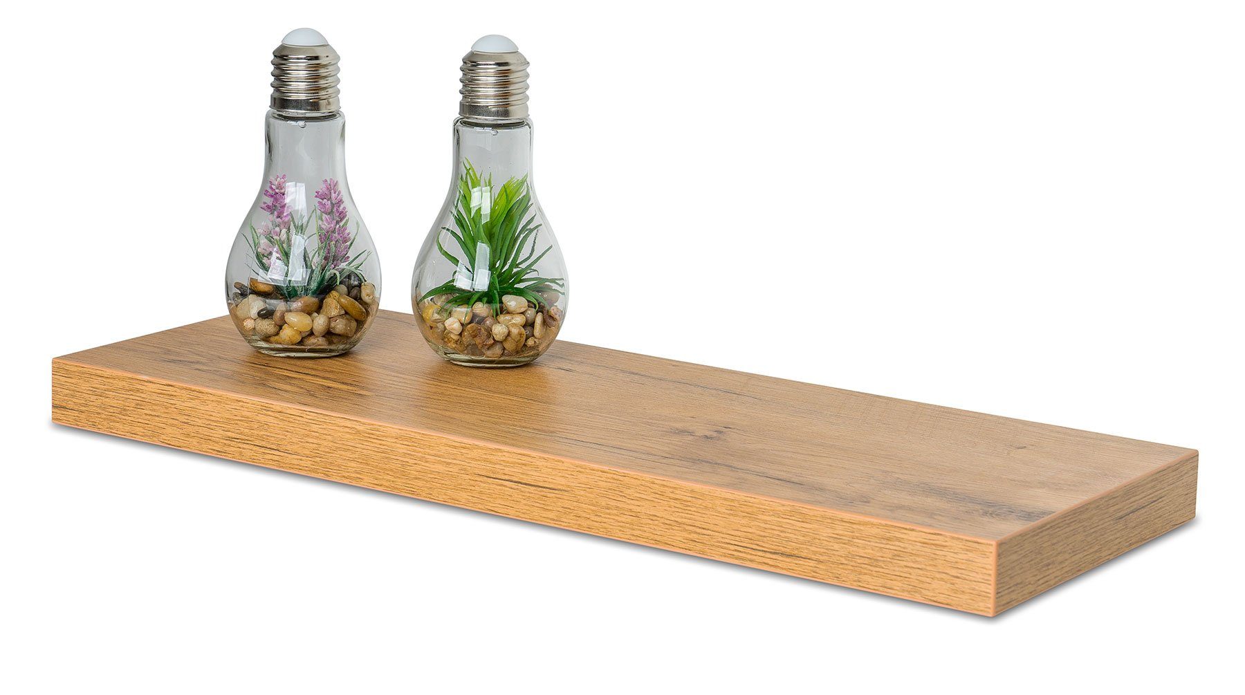 Levandeo® Wandregal, levandeo Wandboard Bobby 60cm Wildeiche Eiche Wandrega günstig online kaufen