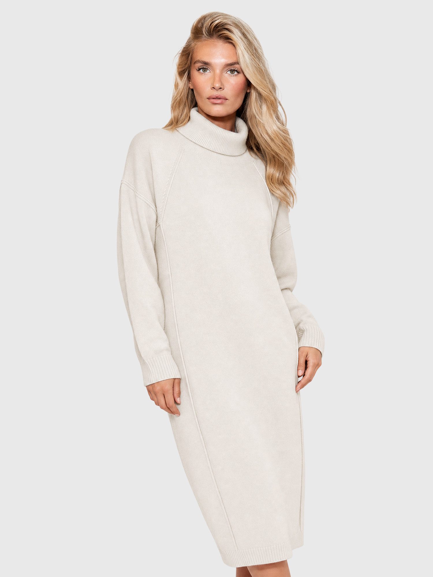 Apart Strickkleid mit Rollkragen und Kaschmiranteil