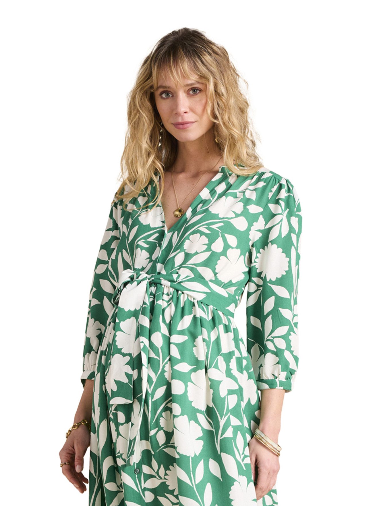 Envie de Fraise Umstandskleid Maxikleid für Schwangerschaft und Stillzeit mit Blumen