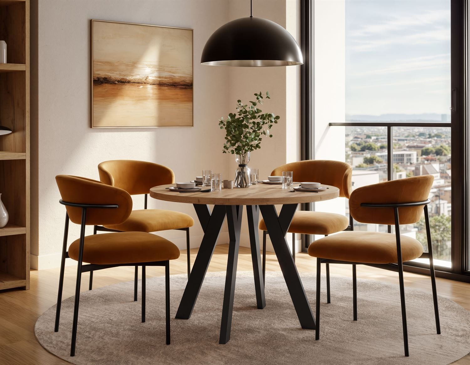 Lookway Esstisch VOLTA LOFT Runder ausziehbarer günstig online kaufen