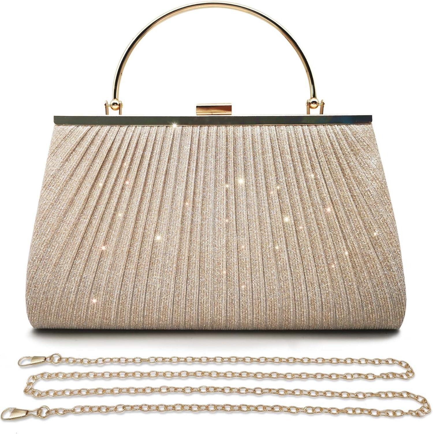LuxusKollektion Clutch Damen Clutch Glitzer Abendtasche günstig online kaufen