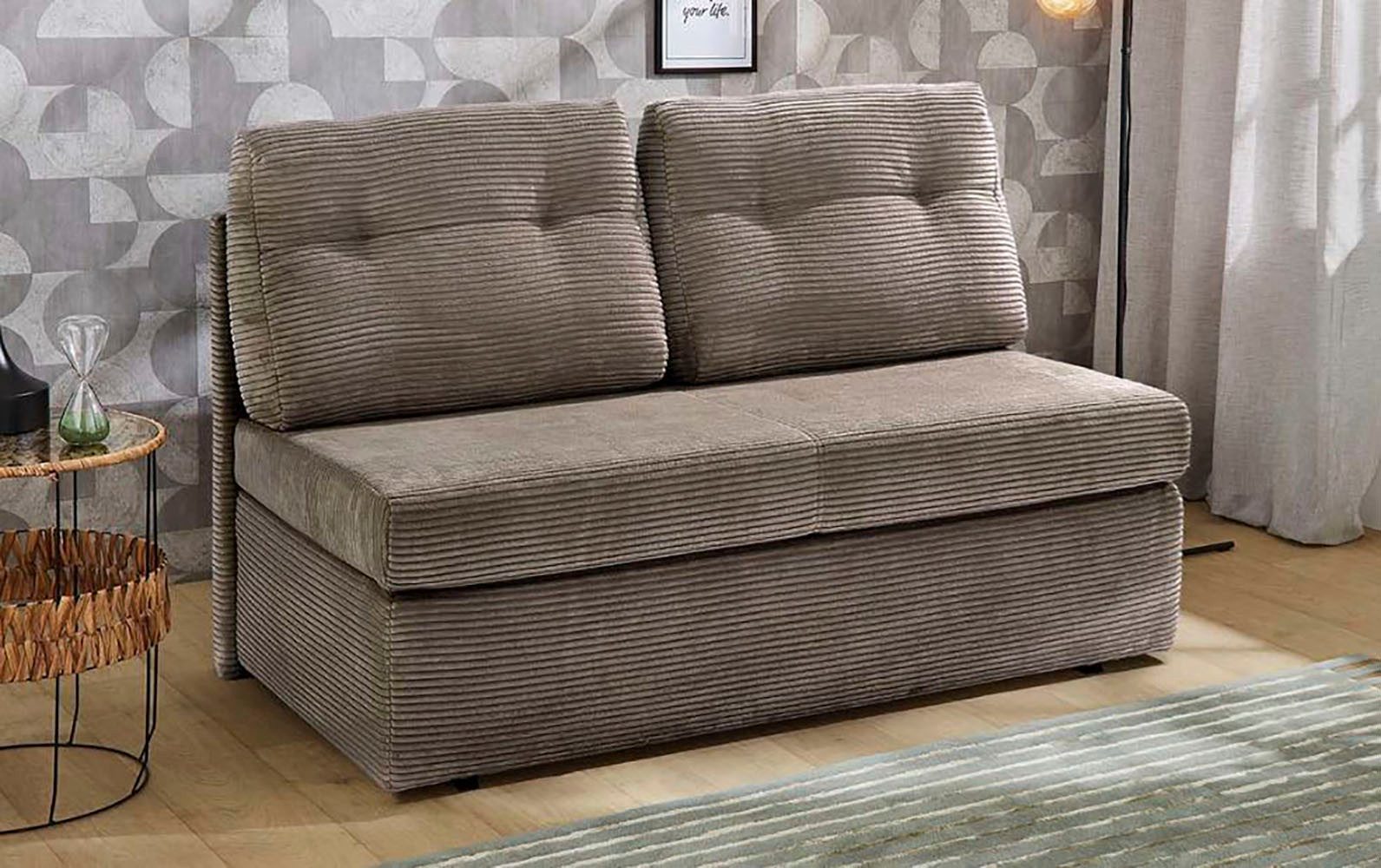 Jockenhöfer Gruppe Schlafsofa Torben, B: 130 cm, Liegefl. 126x191 cm, mit Schlaffunktion, Bettkasten & Rückenkissen