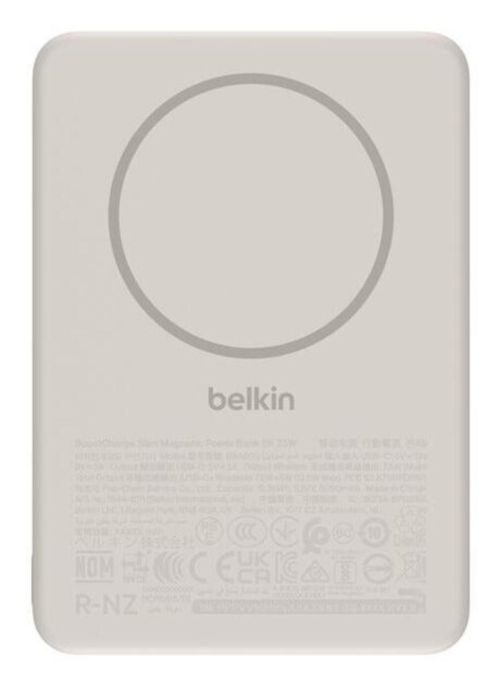 Belkin BoostCharge Slim, Magnetische Powerbank 5.000mAh, Smartphone-Ladegerät