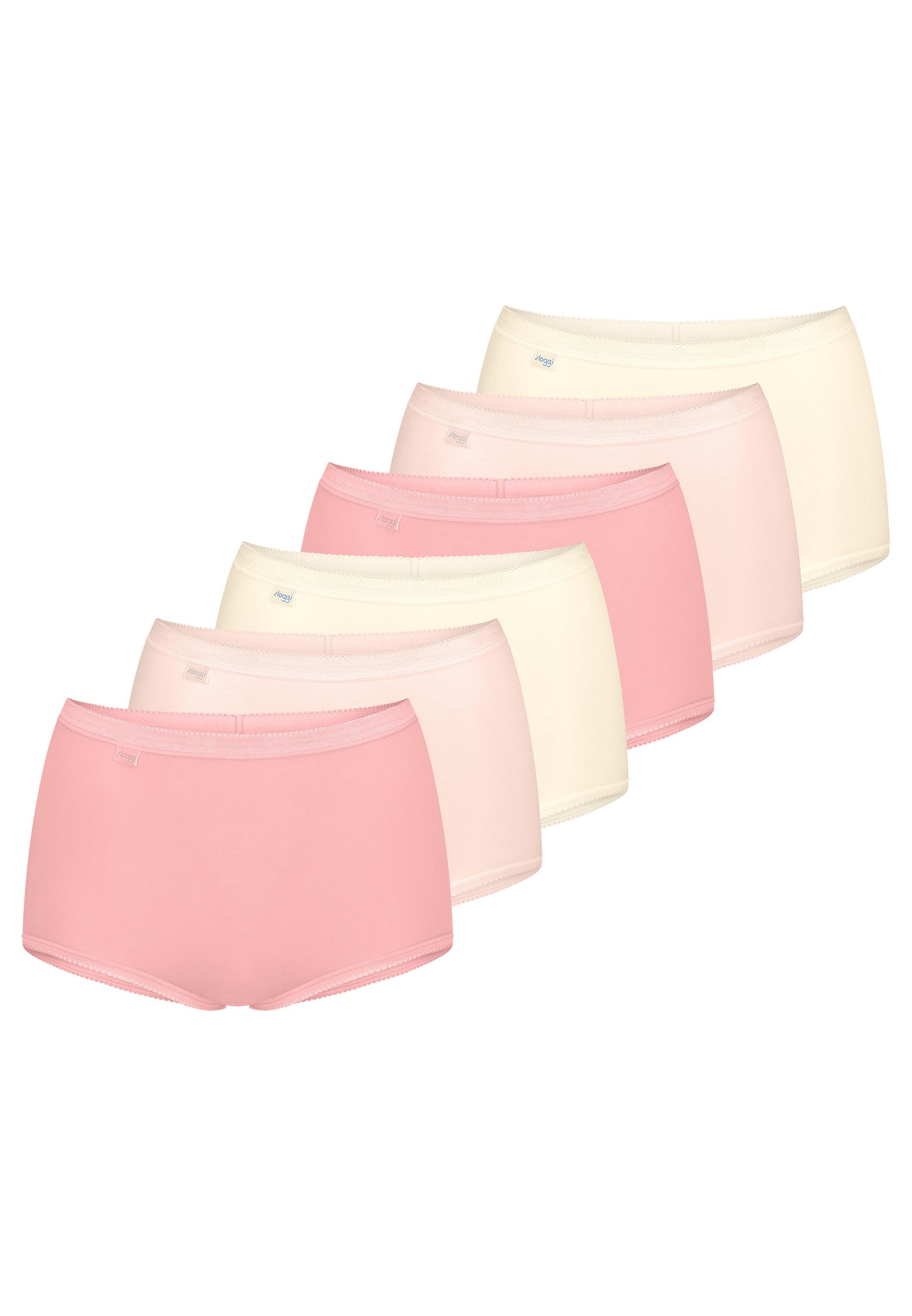 sloggi Maxislip 6er Pack Basic+ (Spar-Set, 6-St) Maxi Slip - Baumwolle - Atmungsaktiv