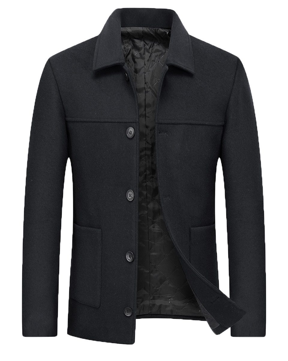Allthemen Wollmantel Herren kurzer Mantel Slim günstig online kaufen