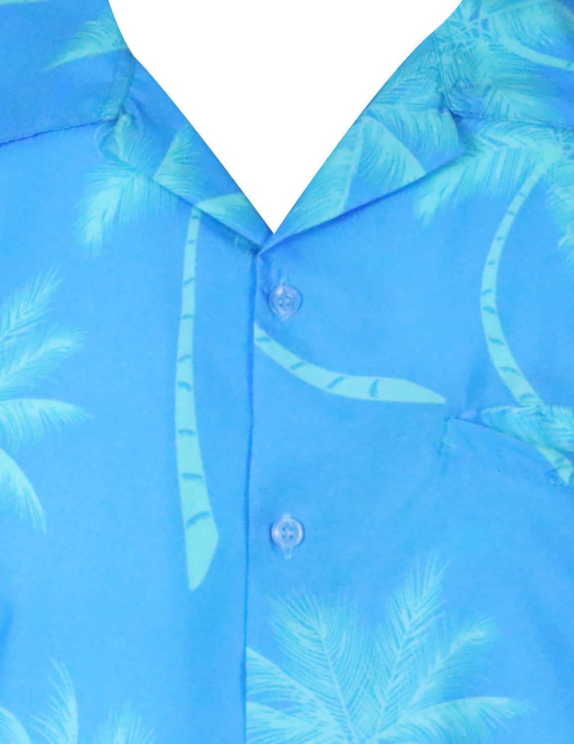 King Kameha Hawaiihemd Palmshadow Funky Hawaii-Hemd Kurzarm Front-Tasche Stylish Unisex
