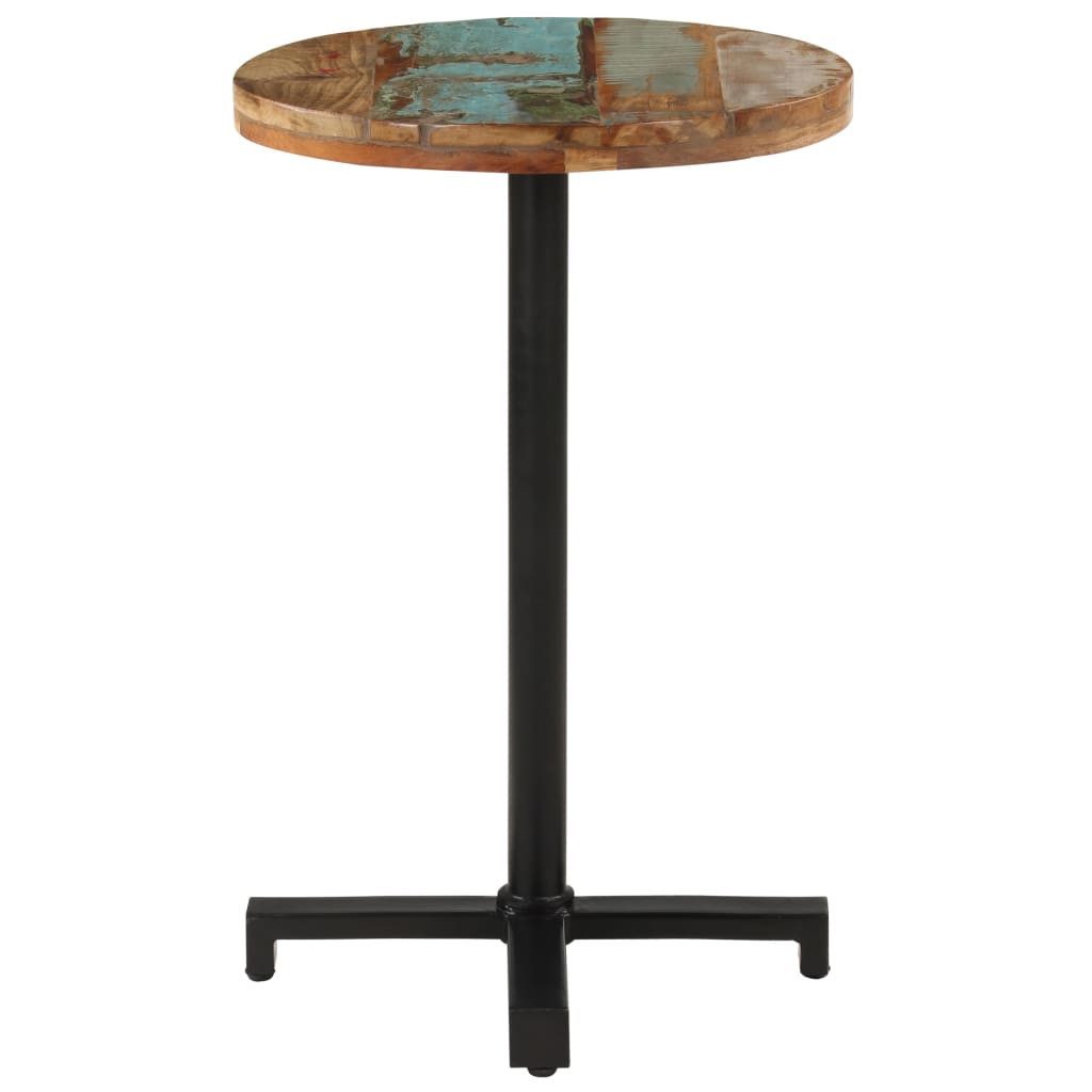 vidaXL Esstisch Bistrotisch Rund Ø50x75 cm Altholz Massiv (1-St)