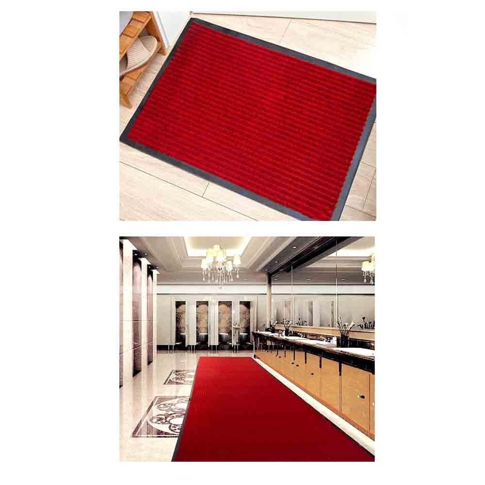 Teppich Fußmat Fußmatte 90x60cm, rutschfest Roter Dicke FELIXLEO Indoor-Eingangsmatte