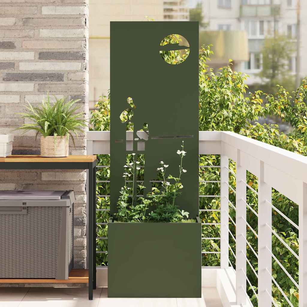 vidaXL Wandbild Garten Sichtschutz-Leinwand Olivgrün 50 x 32 x 150 cm, (1 St)