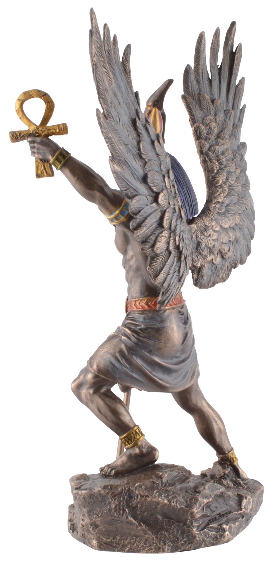 Vogler direct Gmbh Dekofigur Ägyptischer - Bronze, coloriert by Veronese, cm und Kunststein, Veronese, bronziert Größe: Sonnengott Ra 20x10x27 ca. L/B/H
