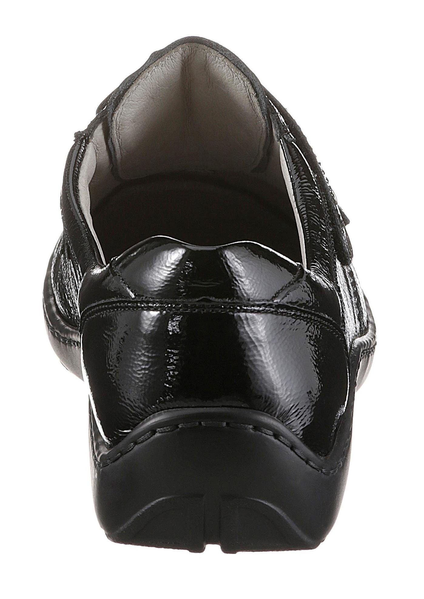 Waldläufer HENNI Klettschuh Bequemschuh, Slipper in Glanzoptik und komfortabler Schuhweite H