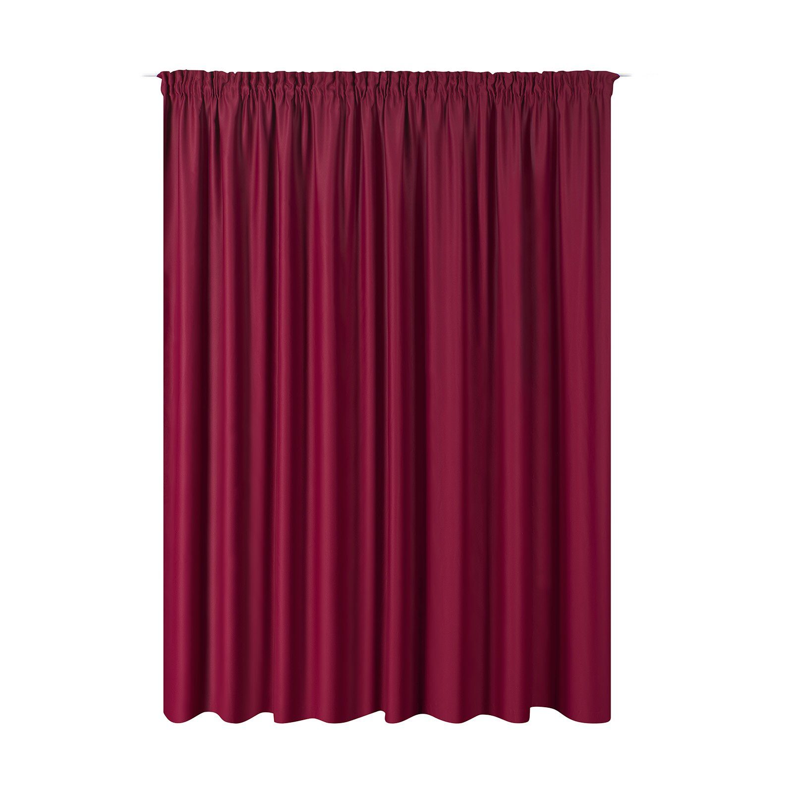 Vorhang Vorhang blickdicht, 300x245cm, Kräuselband, bordeaux, JEMIDI, (1 St)