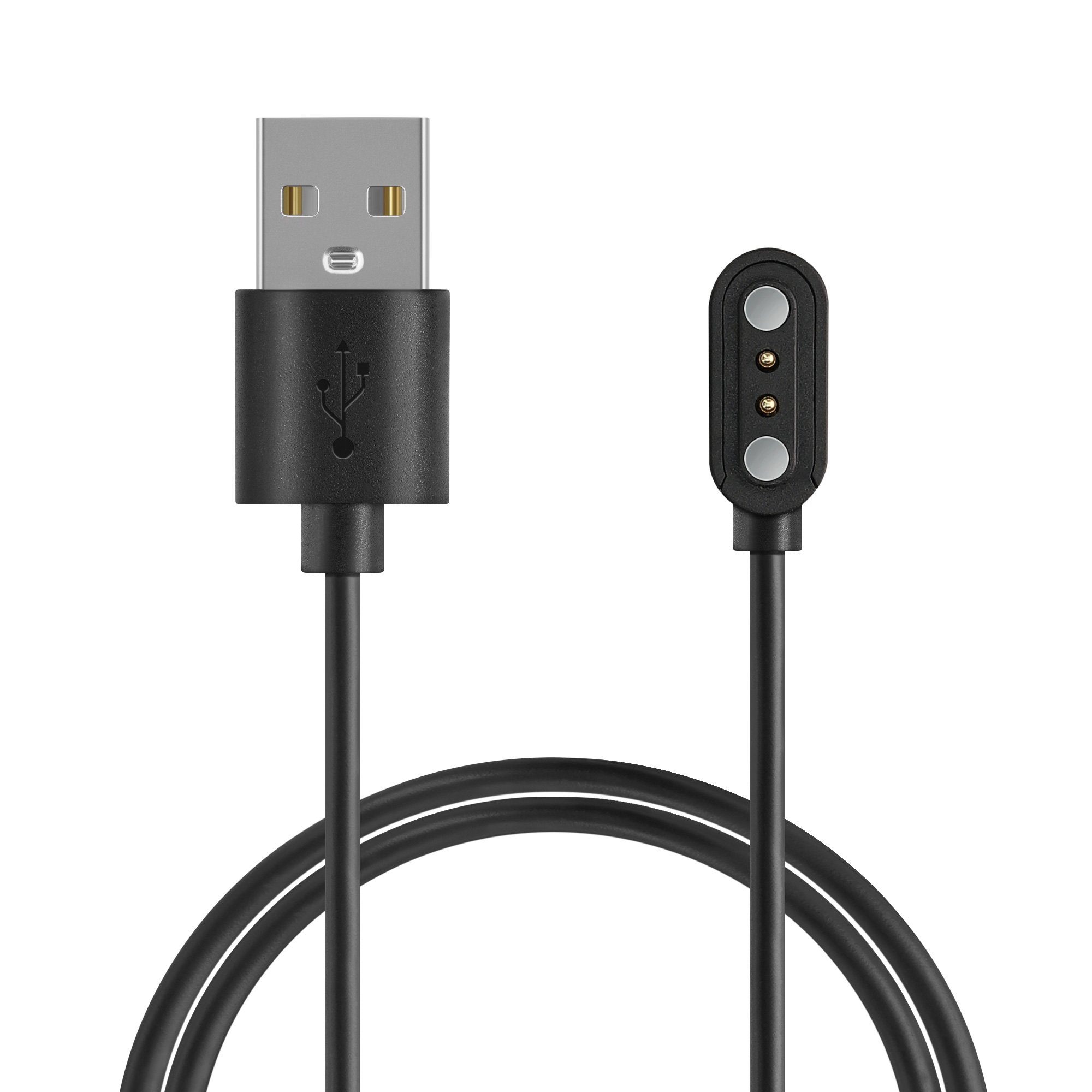 kwmobile USB Ladekabel für TicWatch GTH / Oppo Watch Free Elektro-Kabel, Kabel Charger - Smart Watch Ersatzkabel - Fitnesstracker Aufladekabel