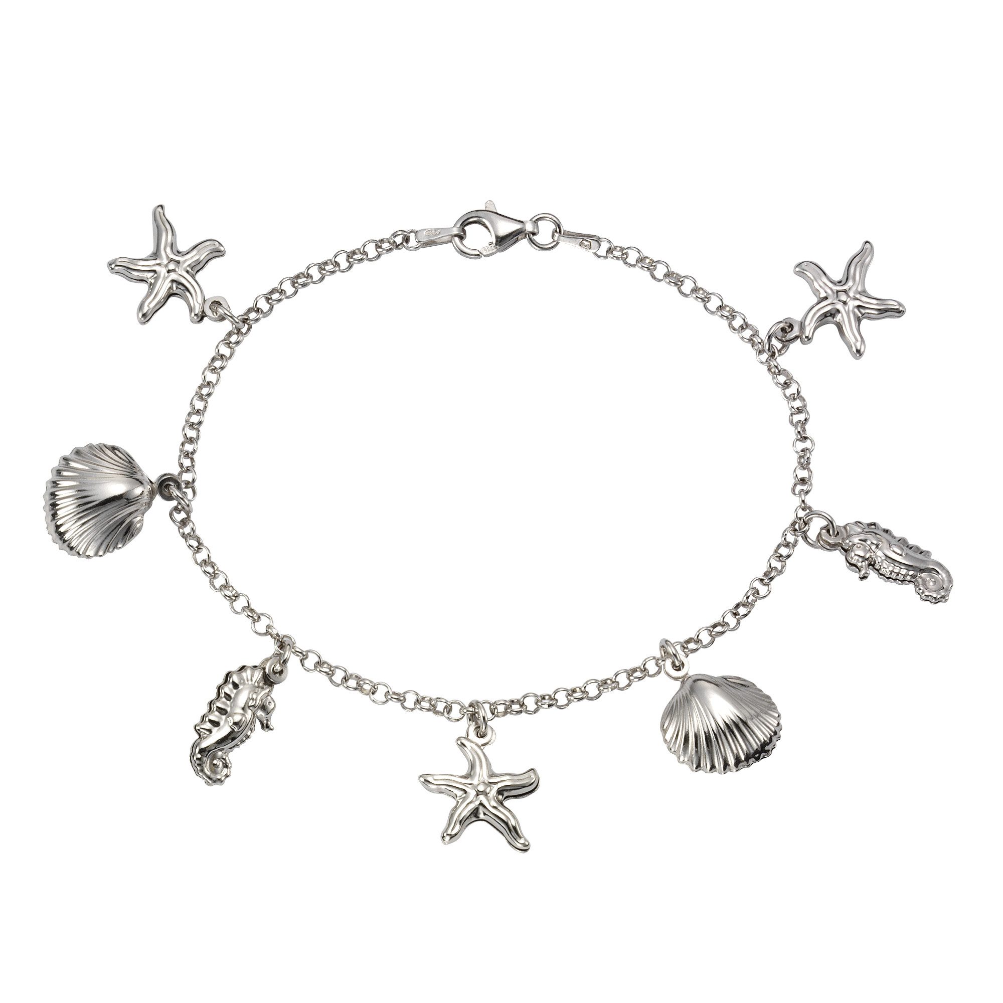 Vivance Armband 925 Silber rhodiniert maritime Motive