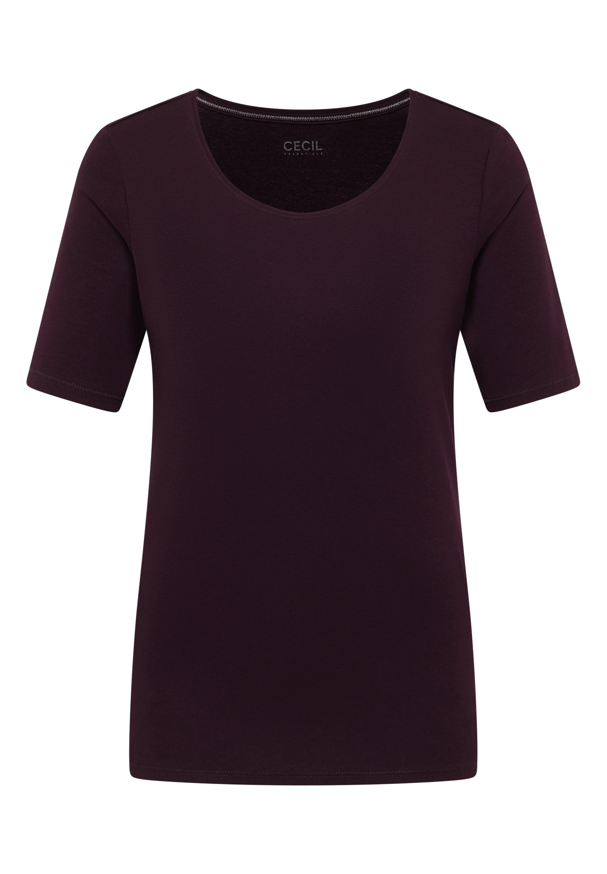 CECIL T-Shirt T-Shirt in Unifarbe Style Lena (1-tlg) günstig online kaufen