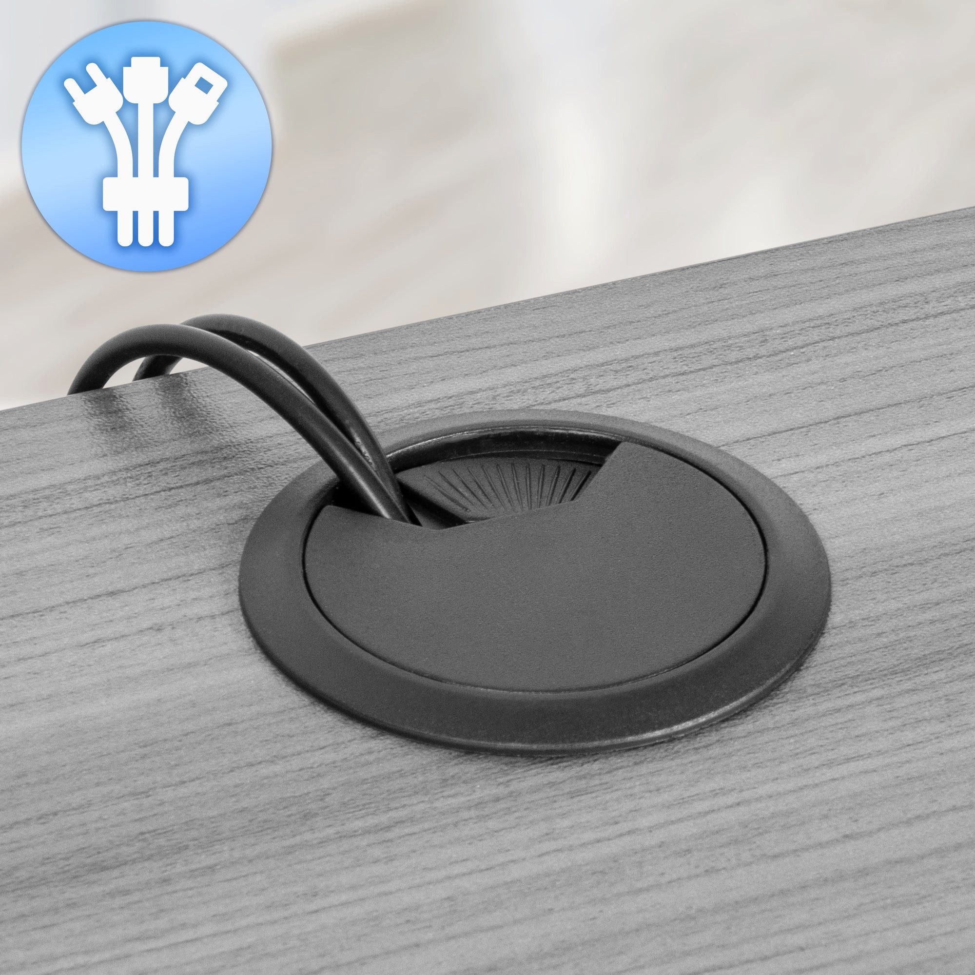 Duronic Schreibtischaufsatz DD3 GY Monitorständer, Schreibtischaufsatz mit XXL Schubladen