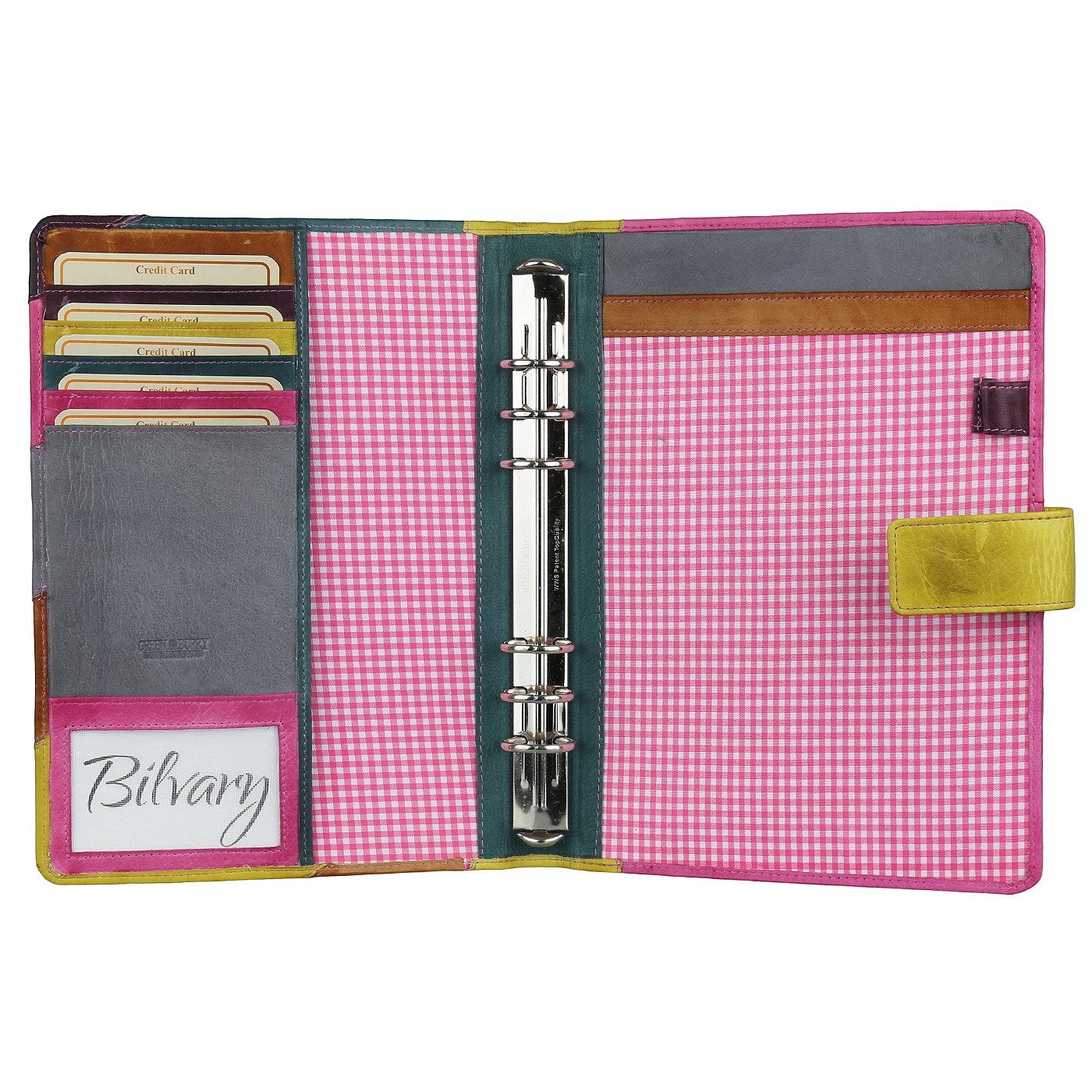 Greenburry Schreibmappe Candy Shop DIN A5 bunte Leder Business Schreibmappe 871-77