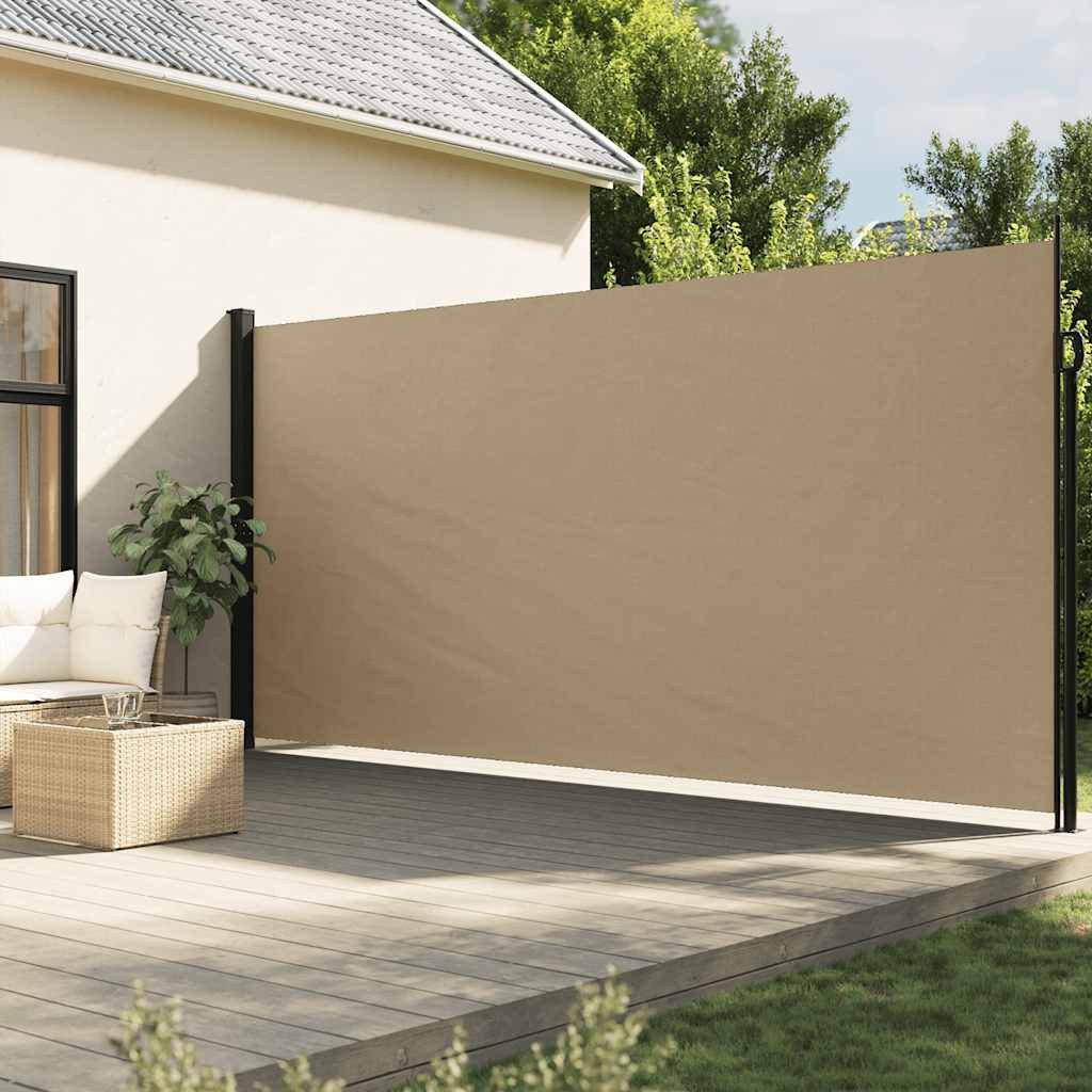 vidaXL Seitenmarkise Seitenmarkise Ausziehbar Beige 220x600 cm