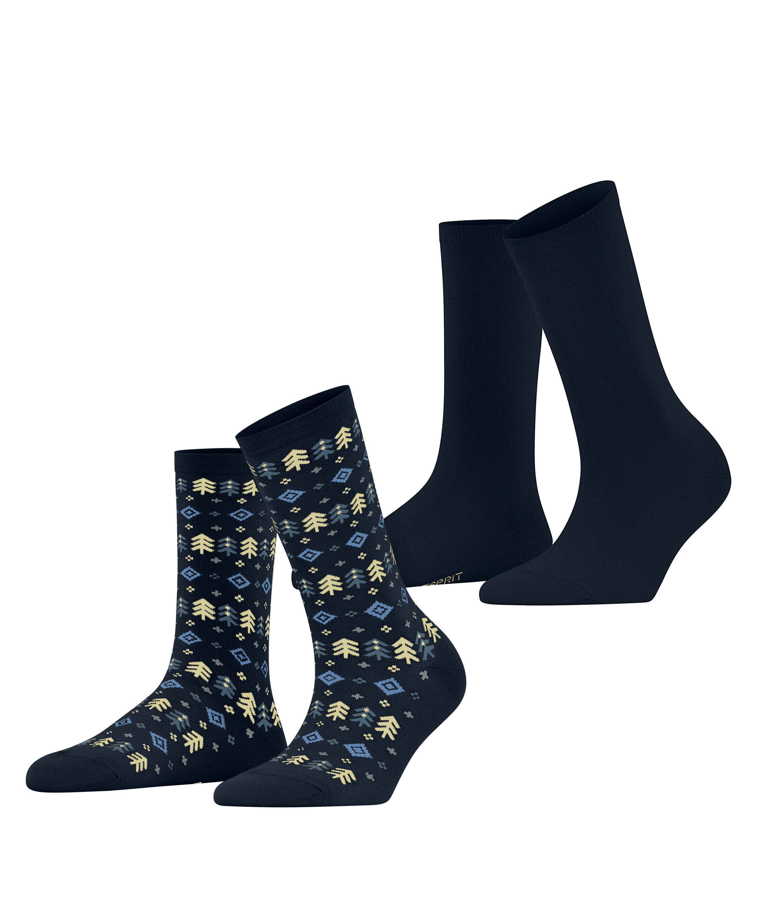 Esprit Socken Esprit Frosty Trees 2-Pack Damen (2-Paar)
