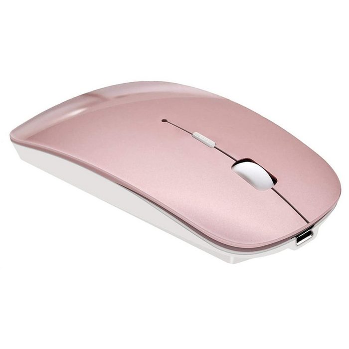 Housruse Kabelloses Bluetooth-Ladegerät Bluetooth-Mäuse Computer-Maus für MacBook Air Mac Pro Laptop iPad PC(rotgold) ergonomische Maus (Bluetooth)