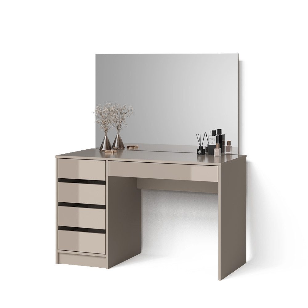 Livinity® Schminktisch Imola, Greige, 120 cm mit Spiegel