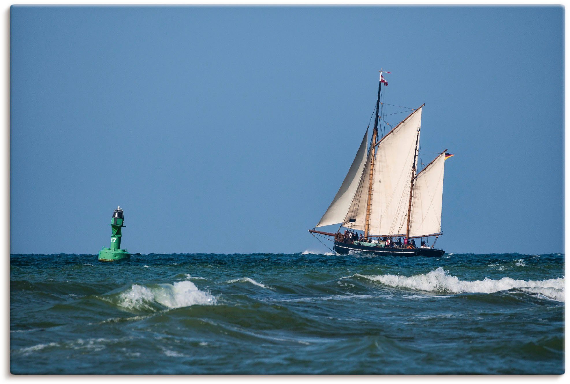 Artland Wandbild Segelschiff auf der Ostsee, Boote & Schiffe (1 St), als Alubild, Leinwandbild, Wandaufkleber oder Poster in versch. Größen