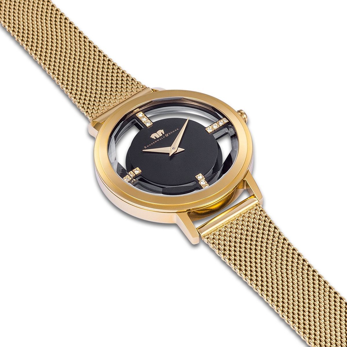Rhodenwald & Söhne Quarzuhr Lucrezia gelbgold, mit Quarzwerk – Bild 5 von 5