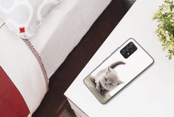 MuchoWow Handyhülle Kätzchen - Katze - Haustiere - Jungen - Kinder - Mädchen, Phone Case, Handyhülle Samsung Galaxy A53, Silikon, Schutzhülle