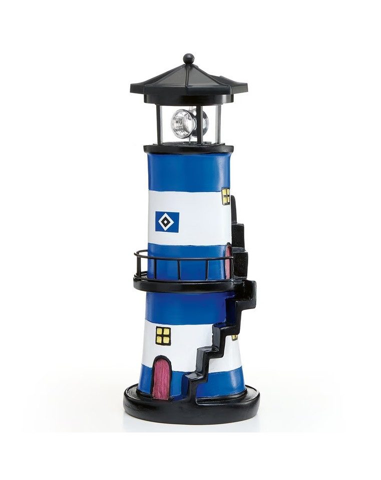 HSV Gartenfigur HSV Leuchtturm Treppe LED Solar